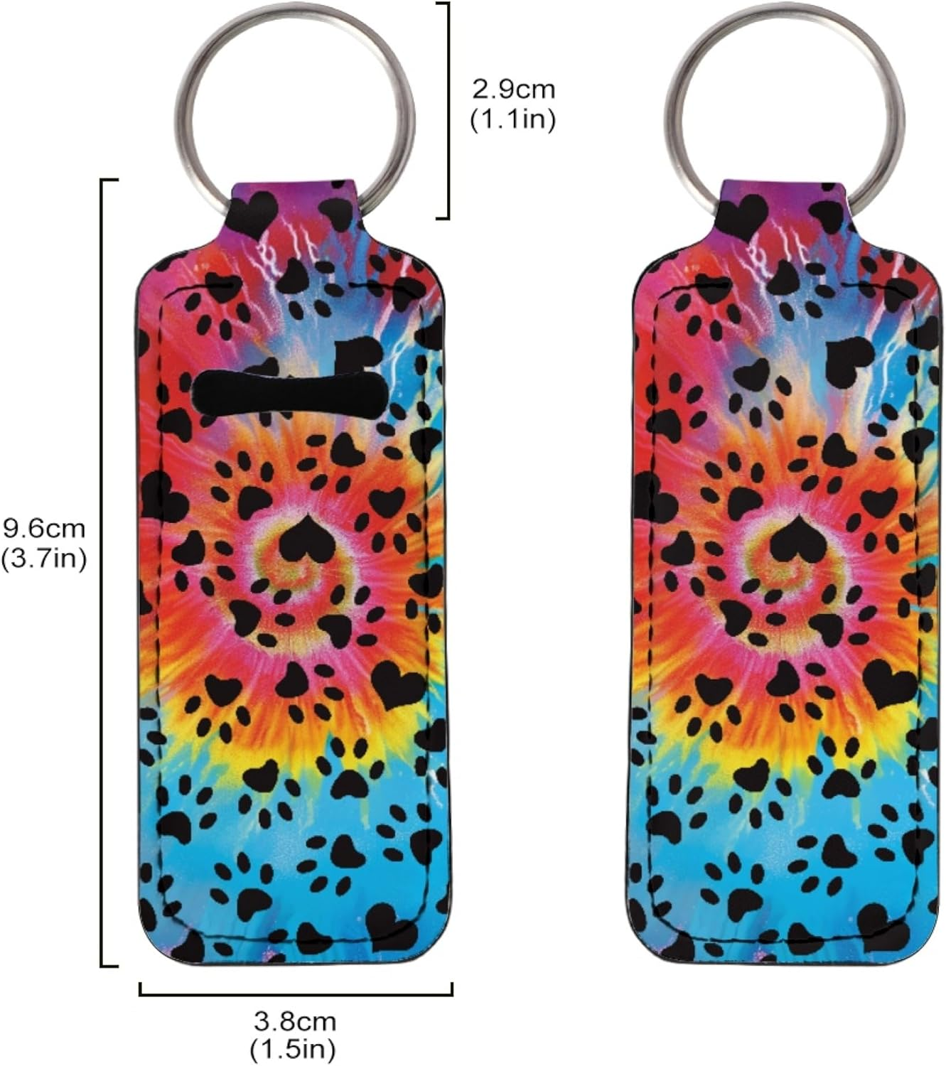 CLOHOMIN Chapstick Holder Keychain Chapstick Lipstick Holder Key Chain 3.7 X 1.5 Inch Lip Balm Holder for Women Girls