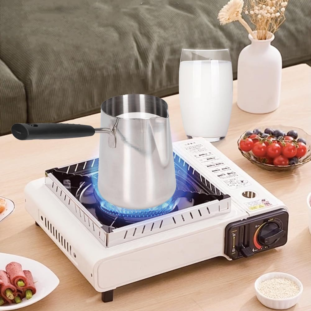 Turkish Coffee Pot, Greek Arabic Coffee Maker Stove Top Coffee Maker Professional Quality Stainless Steel Small Pot image number 4