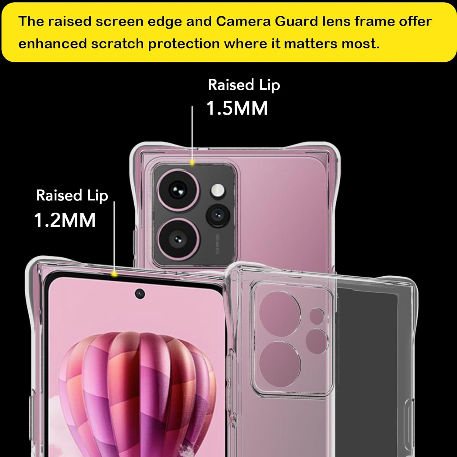 USTIYA Case for HMD Skyline Case Clear TPU Four Corners Protection Cover Transparent Soft image number 3