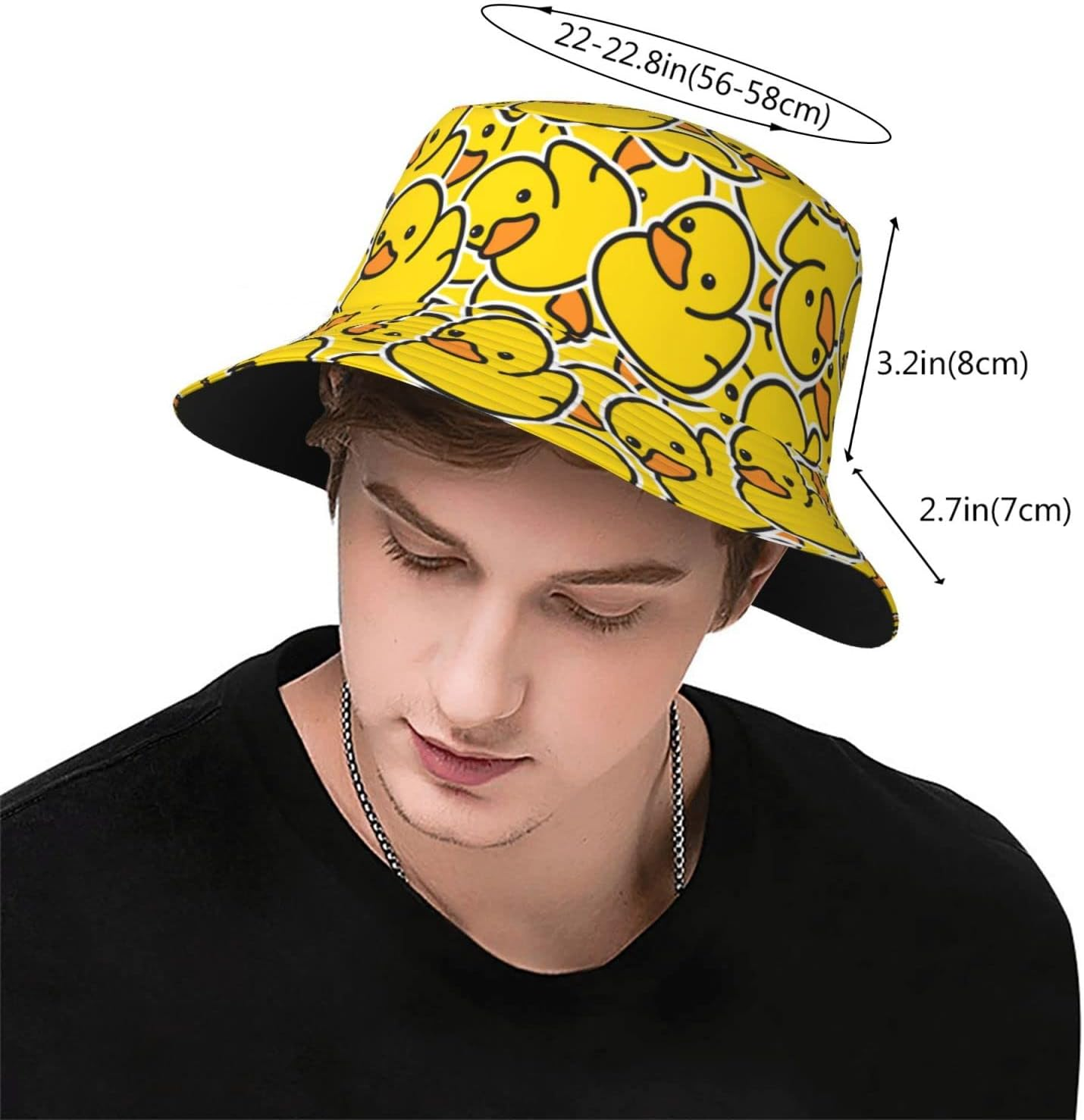 Crispy Fried Chicken Bucket Hat Fashion Sun Cap Packable Outdoor Fisherman Hat for Women and Men Teens Beach Caps Fishing Cap - Bright And Toxic Acidic Skulls image number 4