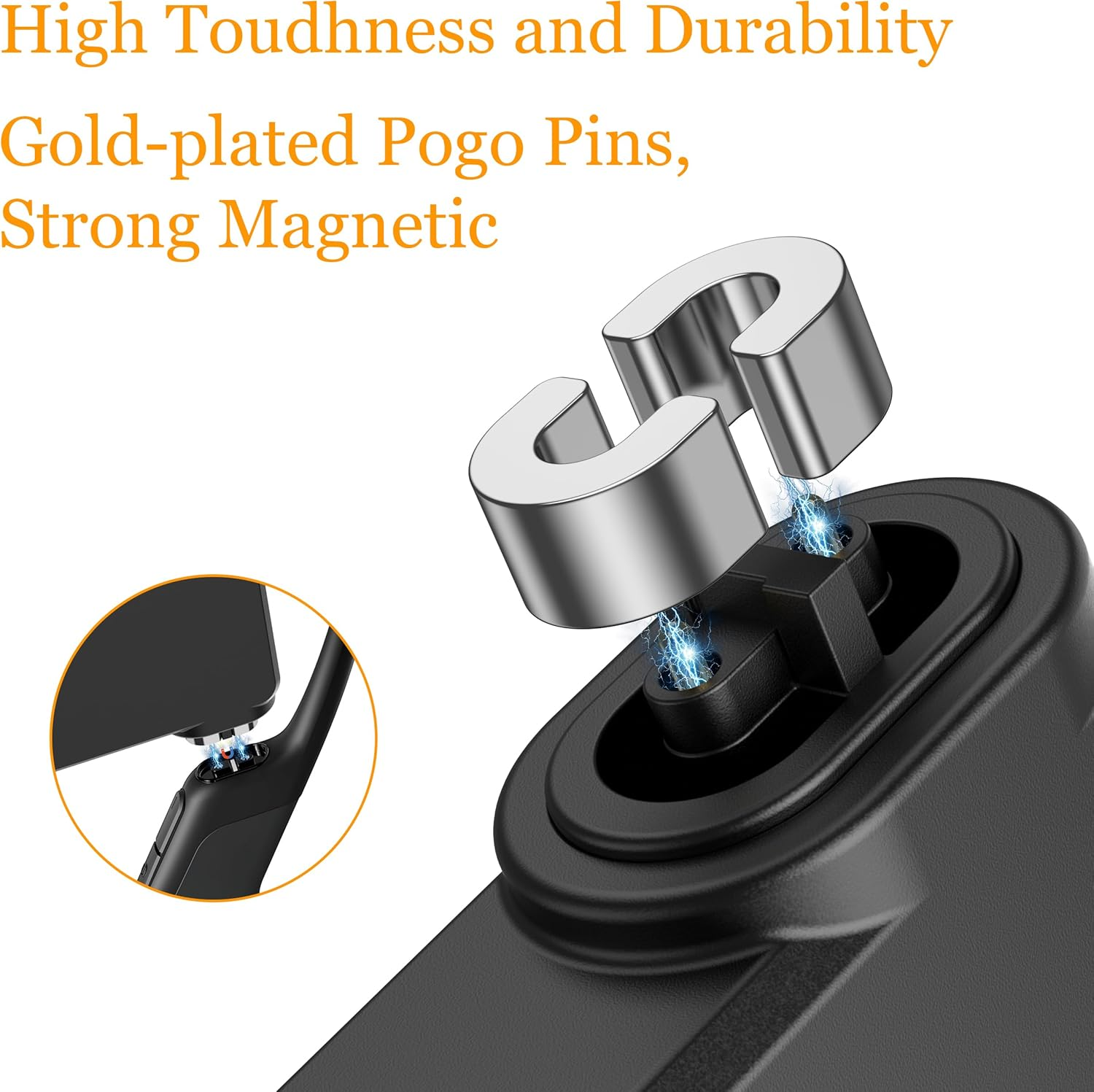 Magnetic Charger for Shokz Charger, 600Mah Wireless Portable/Travel USB C Charging Dock for Shokz Headphones Openrun, Openrun Pro/Mini, Opencomm, Aftershokz Aeropex AS800/ASC100SG image number 4