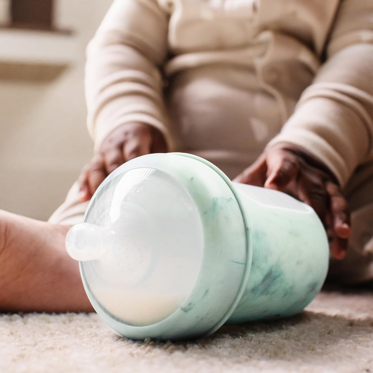 Boon Nursh Bottle, 8 Oz Capacity, Mint Tie Dye image number 1