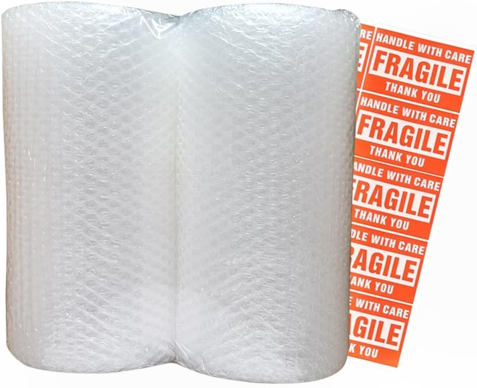 Bubble Cushioning Wrap Roll 12In X 36Ft 2Roll Total 72Ft Bubble Cushion Packing Wrap for Moving & Shipping Heavy Duty Protection for Mailing & Packaging Boxes image number 2