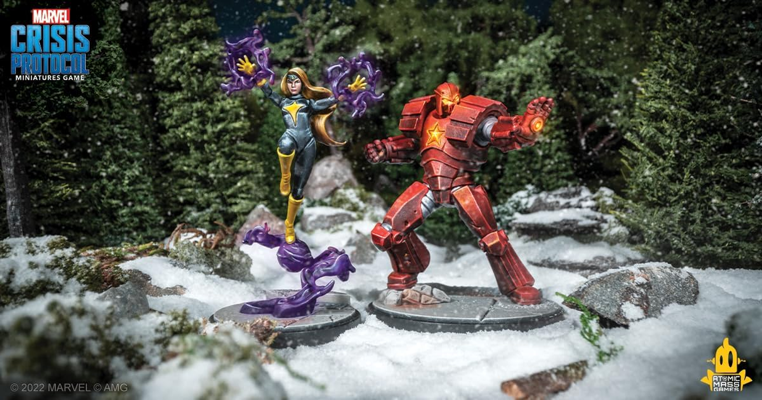 Asmodee North America Marvel Crisis Protocol Crimson Dynamo and Dark Star Miniatures Game image number 1