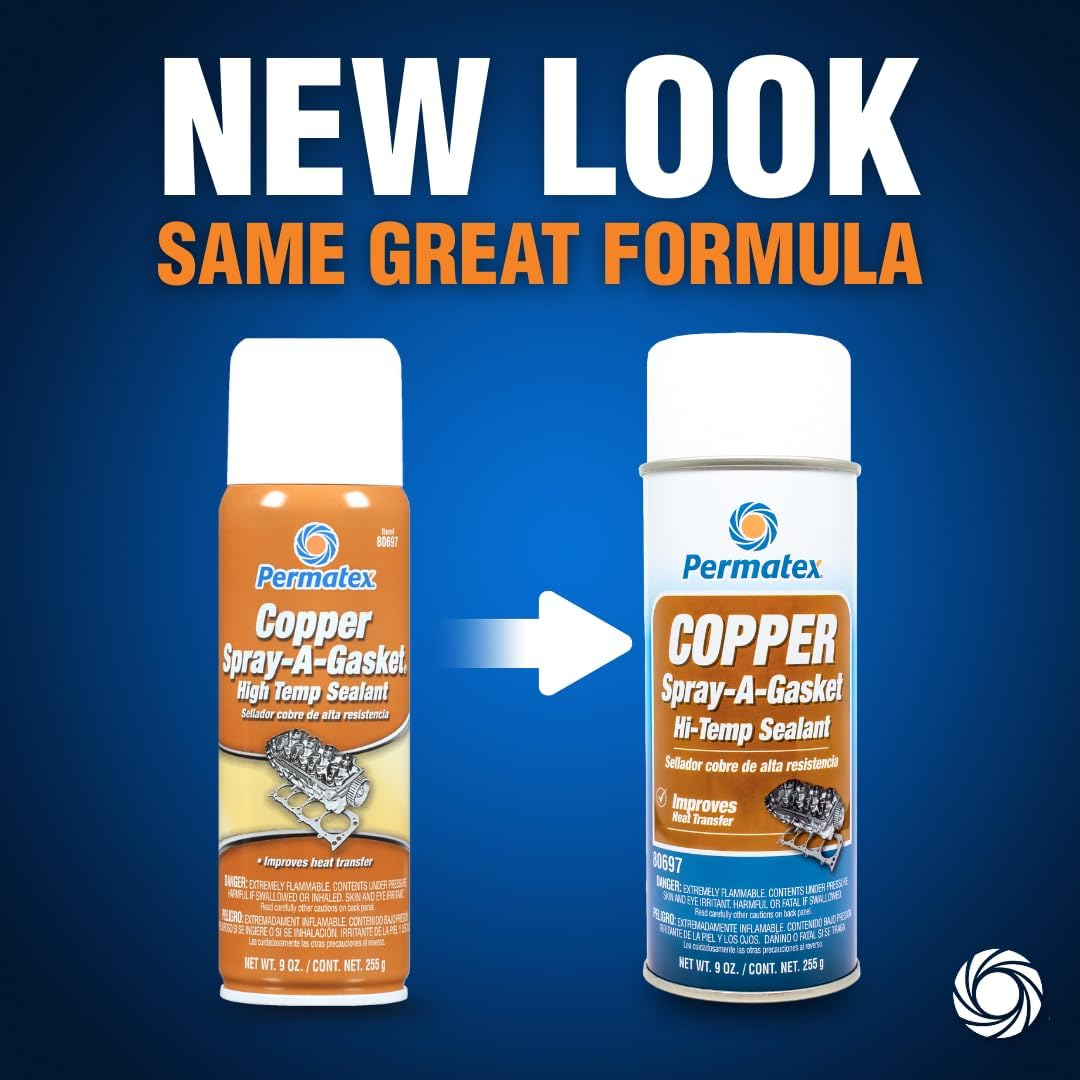 Permatex Copper Spray-A-Gasket High Temp Sealant, 255 Ml