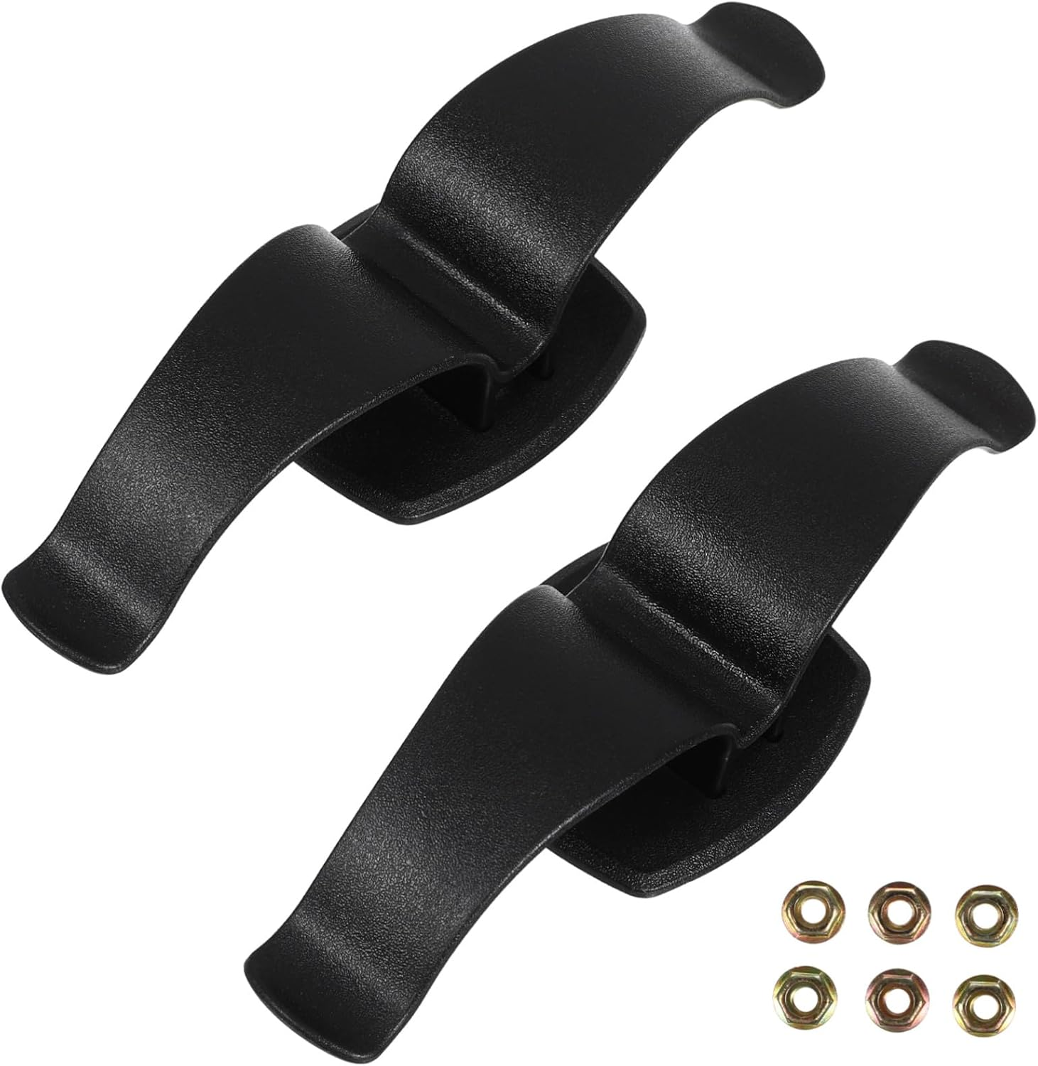 2 Pcs Car Umbrella Holder Clips Black Abs Plastic Screw-In Hooks for Trunk and Door Car Hook Organizer for Umbrella and Bag Storage image number 2