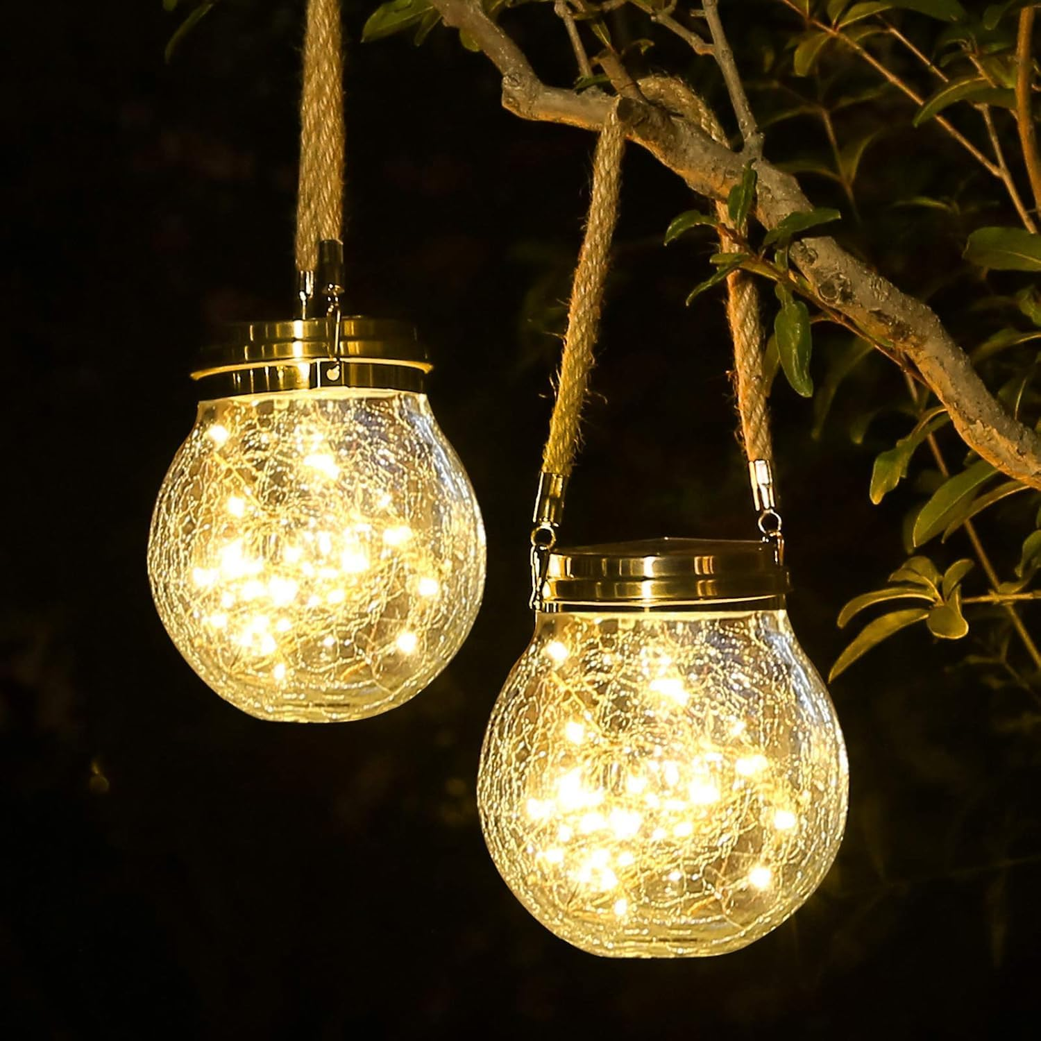 Solar Lanterns Gifts for Women, Hanging Garden Decor Lights Outdoor Waterproof with 30 LED for Halloween Christmas Easter Birthday Gift and Various Festival'S Decoration image number 1