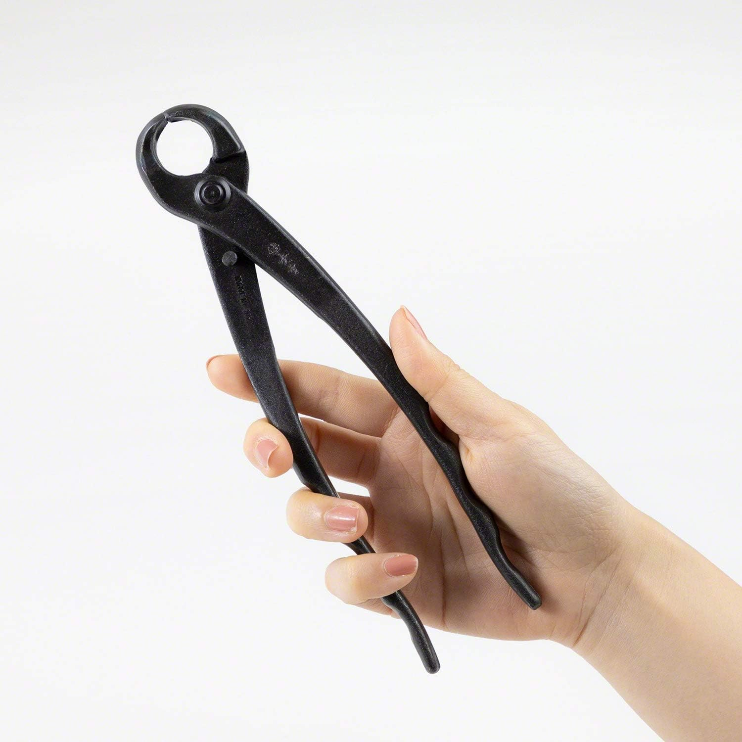 Wazakura Hand Forged Knob Bonsai Cutter Made in Japan 8-1/4 Inch (210Mm), Japanese Gardening Tools, round Edge Concave Branch Cutter Black image number 1