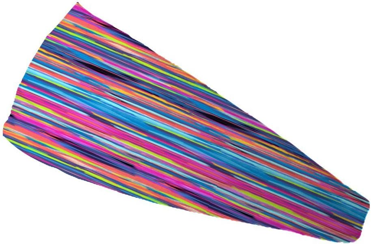 Bondi Band Headbands for Women, 4 Inch Tapered anti Slip Workout Headbands That Stay in Place, Absorbent, Moisture Wicking, Fritz Stripes