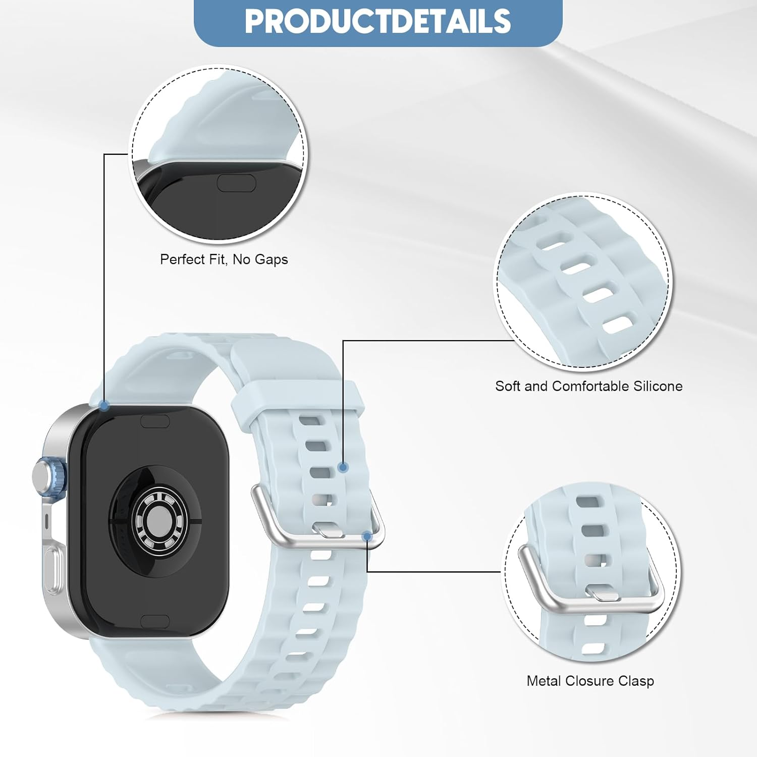 Dhwgang 2 Silicone Bands Compatible with Huawei Watch Fit 4 Pro / Fit4 / Fit3 Smartwatch Replacement Wristbands, Soft, Comfortable, Waterproof, Breathable, Sports Watch Strap Accessories - Black  Navy image number 5