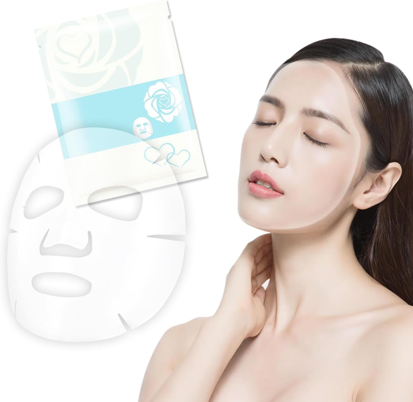 EKIND Facial Mask Film Sheet Thin Plastic Wrap for DIY Clear Spa Treatment(200 Sheets,Transparent) image number 2