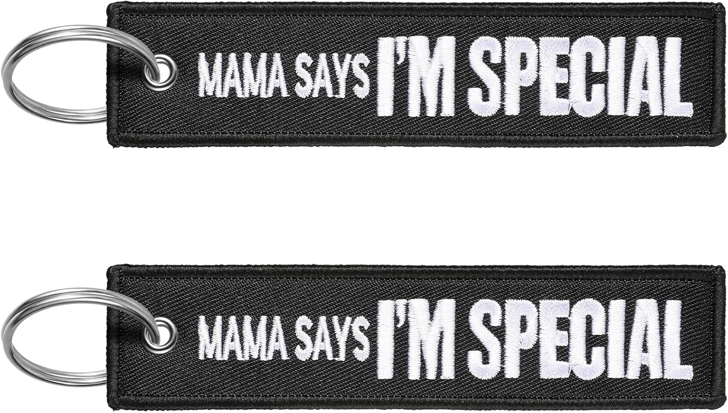 2 Pcs Embroidery Keychain Key Ring Accessories, Double Sided Motorcycles Car Key Tags for Scooters Men and Women - Canada image number 2