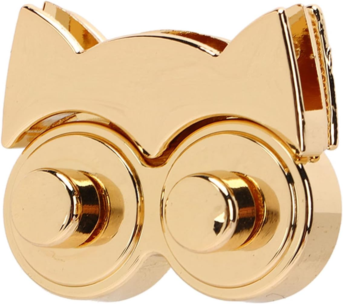 3Pcs Thumb Purse Lock Owl Shape Alloy Material Decorative DIY Bag Making Supplies for Suitcases Leather image number 4