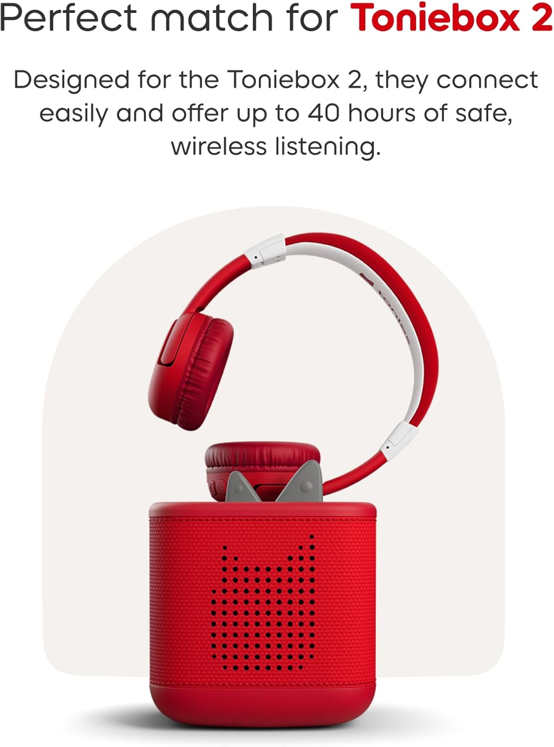 Tonies Toniebox 2 Bluetooth Headphones: Sunset Red image number 1