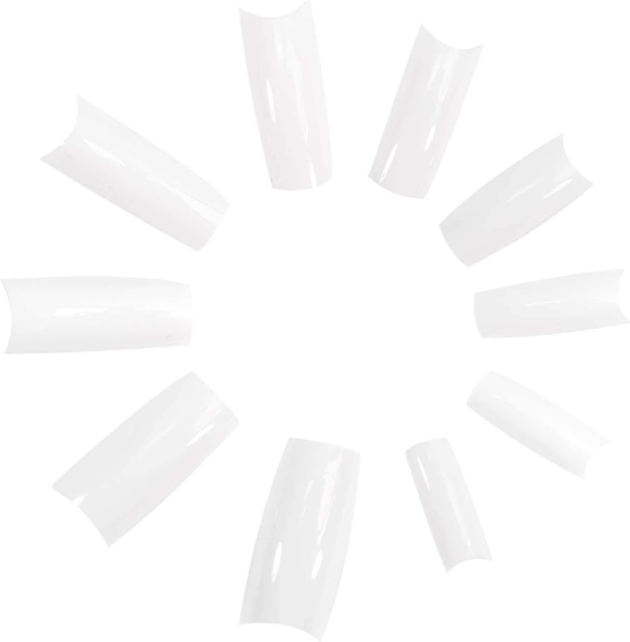 TRIXES 500 White French False Acrylic Nail Art Tips Gel Makeup