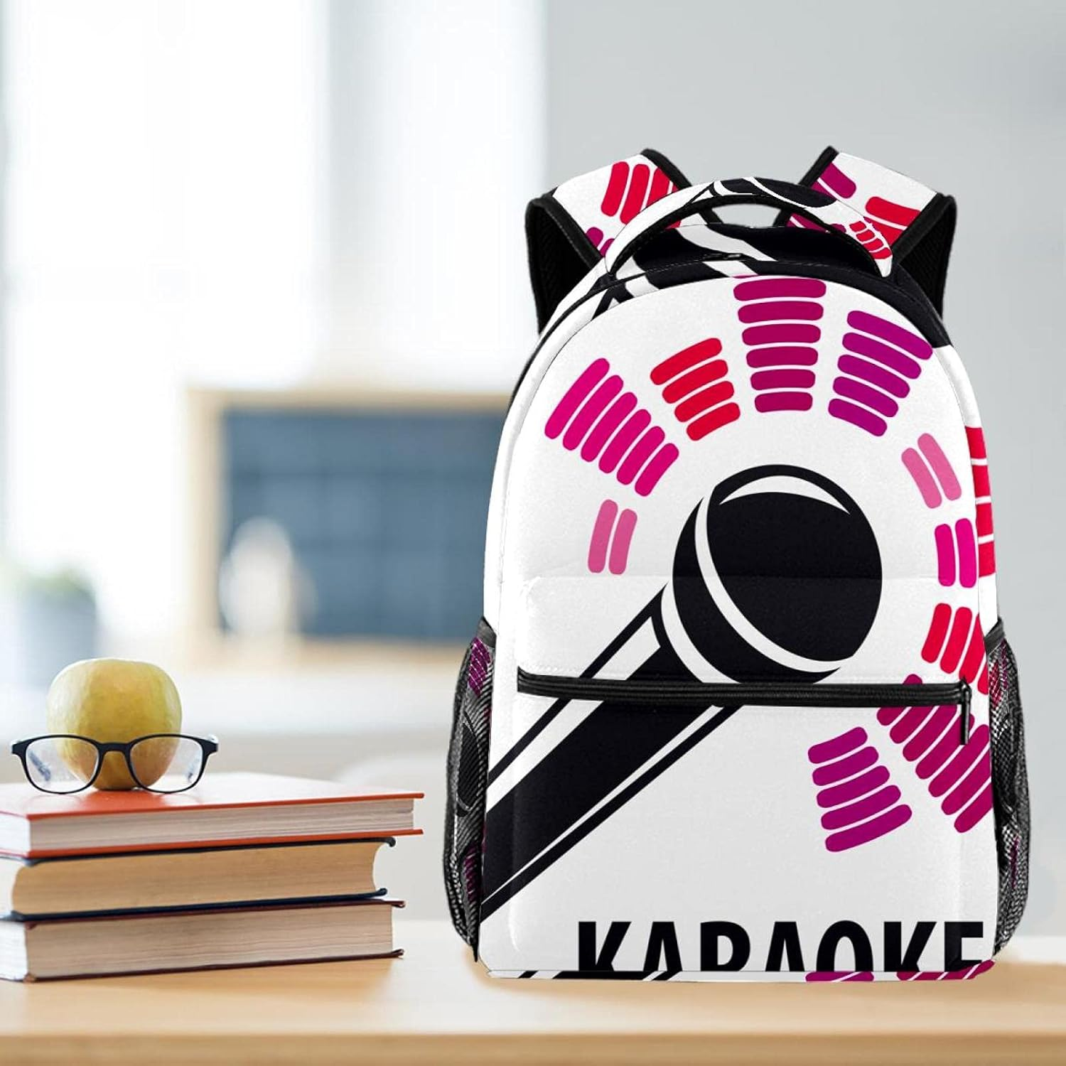 Logo Karaoke Backpack Students Shoulder Bags Travel Bag College School Tote Backpacks image number 4