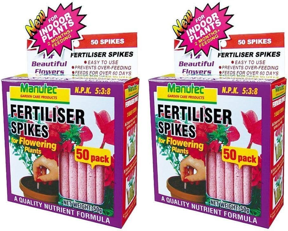 Manutec Fertiliser Spikes for Flowering Plants (Pack of 50)