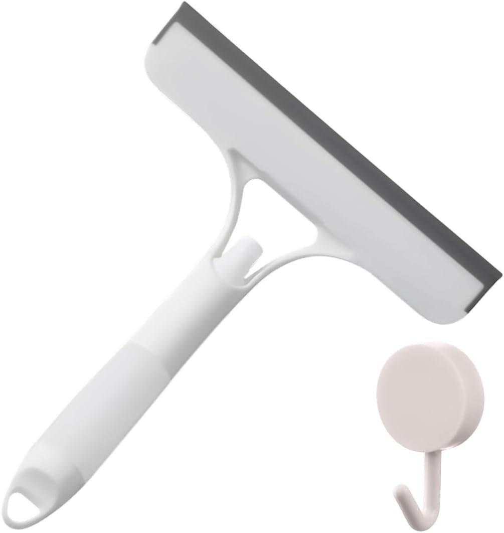 Raclette Douche with Hooks, Bathroom and Raclette Vitre, Window and Mirror Squeegee, Raclette De Douche, Plastic Window Cleaner for Mirrors, Bathroom Windows, Floor, Glass image number 4