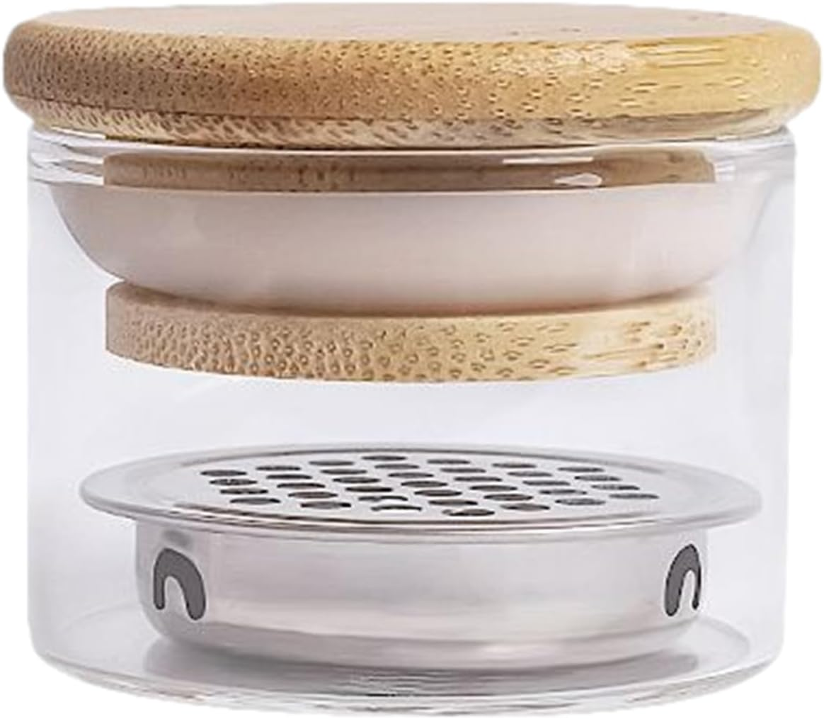 Storage Cup and Filter - Nail Arts Brush Cleaner Cup, Portable Nail Brush Cleaning Tool for Nail Salon, Nail Glass Cup with Lid, Storage Cup and Filter image number 1