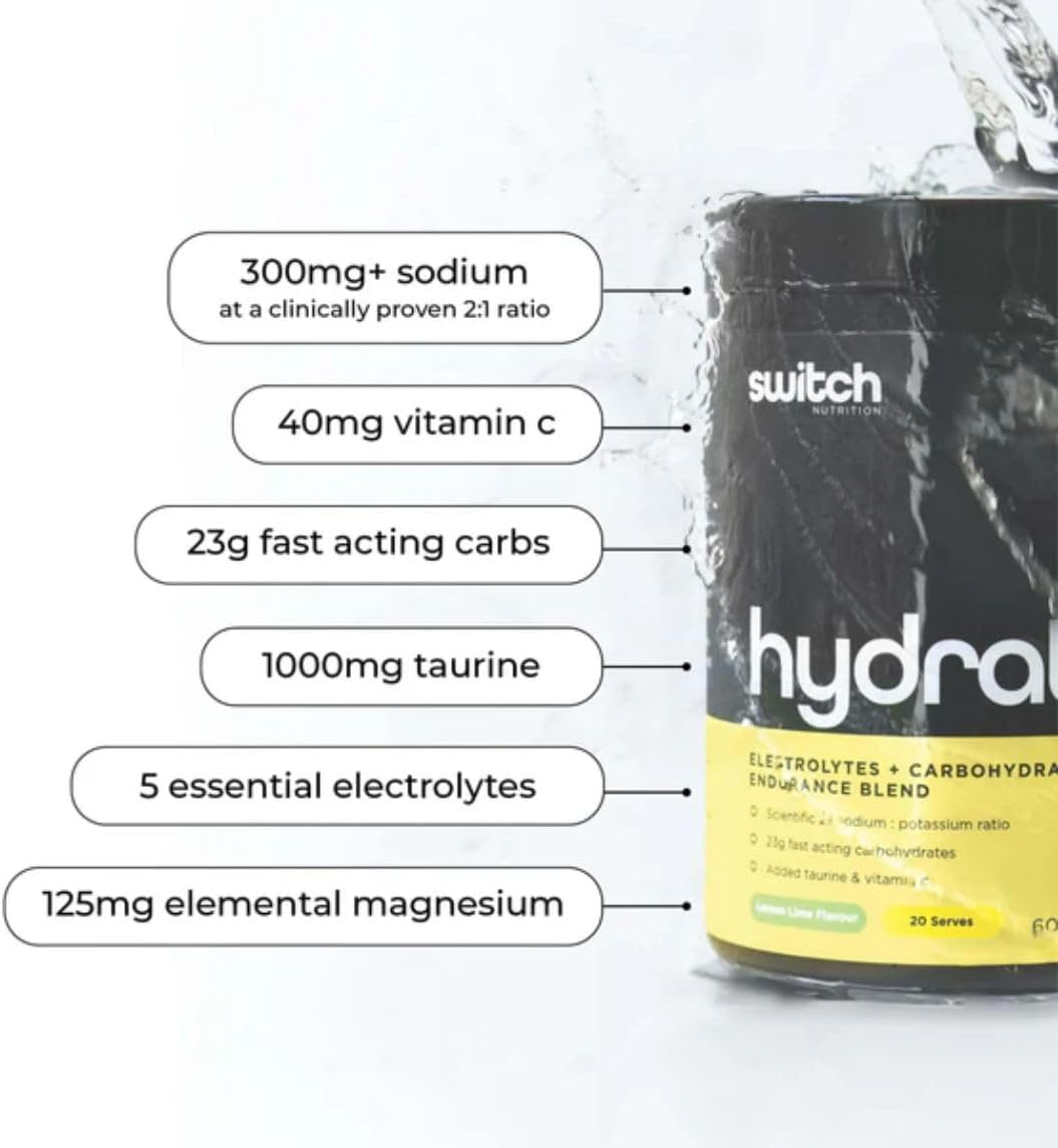 Switch Nutrition Hydrate+ Lemon Lime 600Gm image number 3