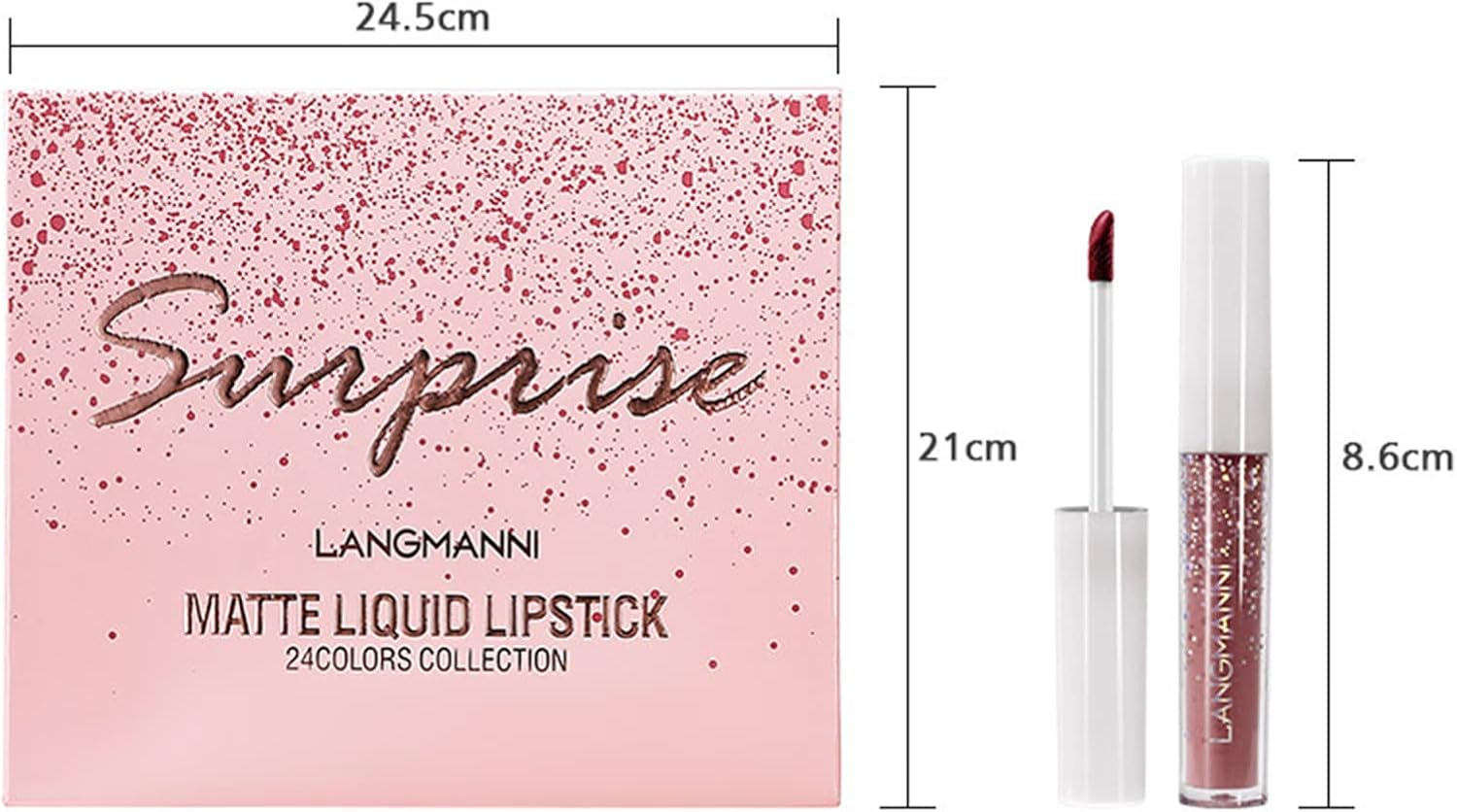 Fantasyday 24 Colours Matte Nude Tones Lipstick Set Waterproof Durable Liquid Lip Gloss Women Lips Moisturising Lip Care Lipsticks Gift Set for Full Looking Lips image number 1