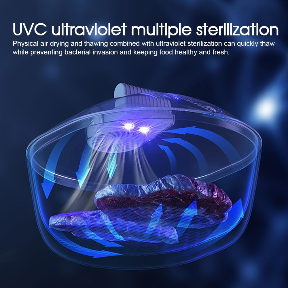 Tootoo 5-In-1 Food Thawer Fresh-Keeping Thawing Tray W/Drainer Household Fruit & Vegetable Cleaning Basket image number 4