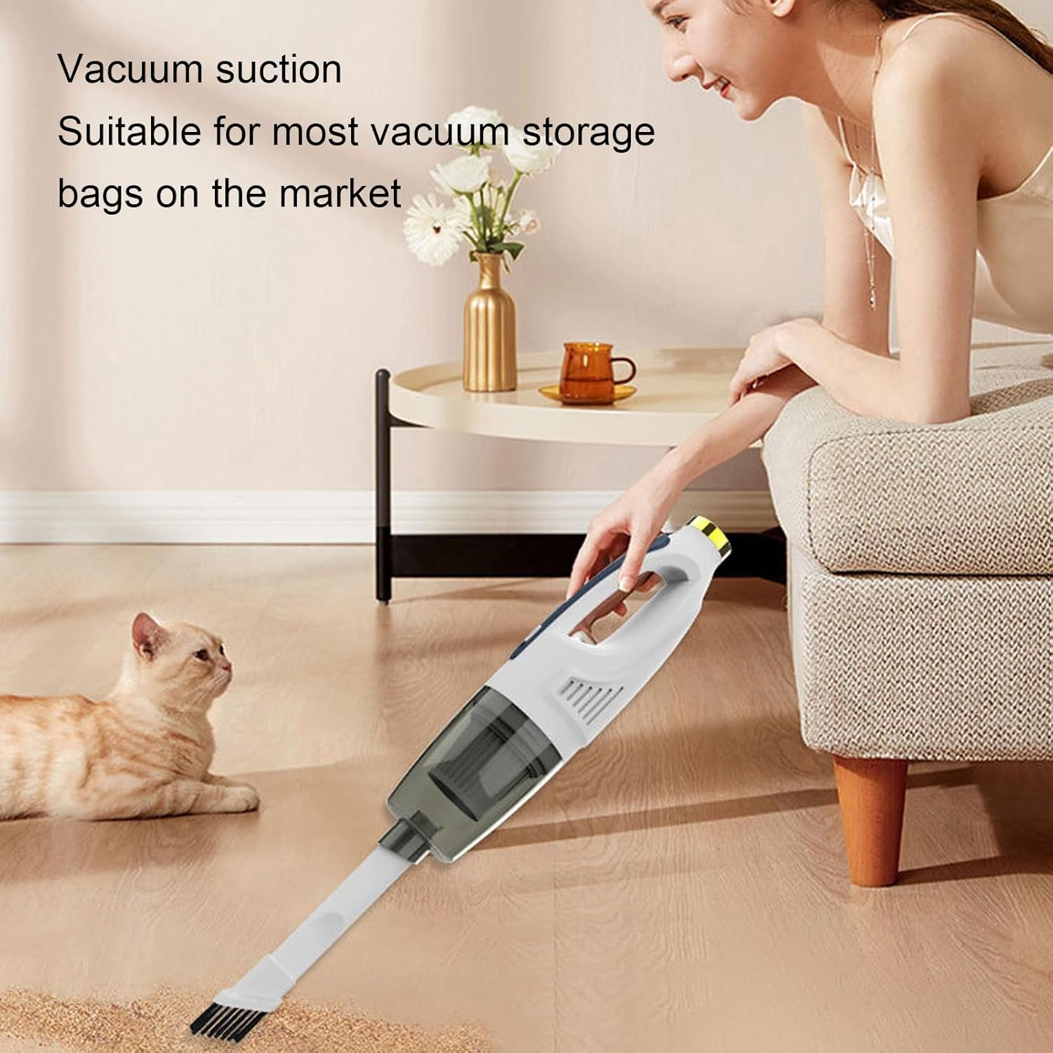 Cordless Vacuum Cleaner, High Power Stick Handheld Vacuum with Strong Suction, Rechargeable & Portable, Large Dust Bin, Multi Brush Configuration, for Home Car Pet Hair image number 5