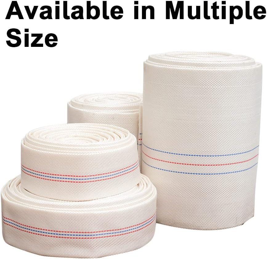 Eoiips 2.5 Inch X 26.2 Feet Length Swimming Pool Backwash Hose, PVC Lay-Flat Garden Hose Water Discharge Hose with Adjustable Hose Clamp for Patio Garden Lawn Irrigation & Swimming Pool image number 2