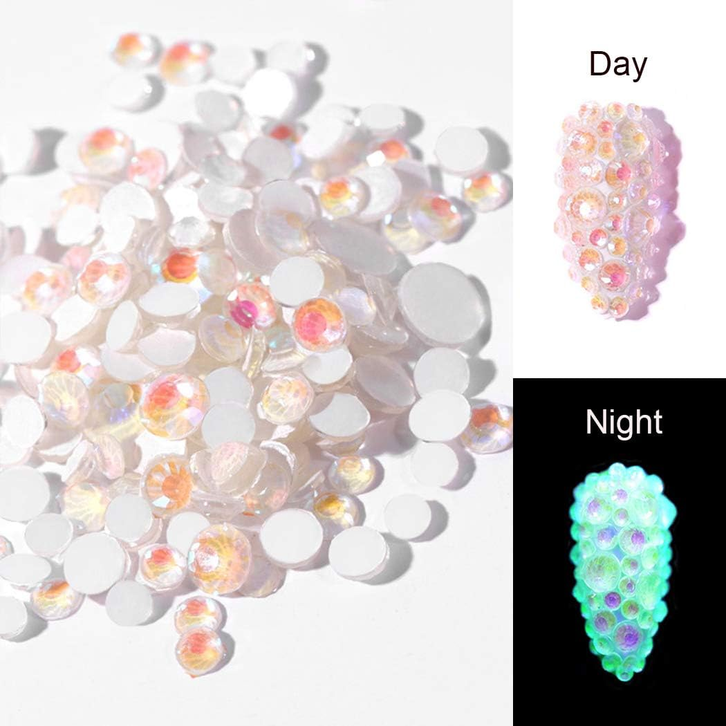 Ranvi 3D Luminous Nail Art Rhinestone Gem Kit Party Theme Luminous 4 Pack(Luminous 1) image number 2