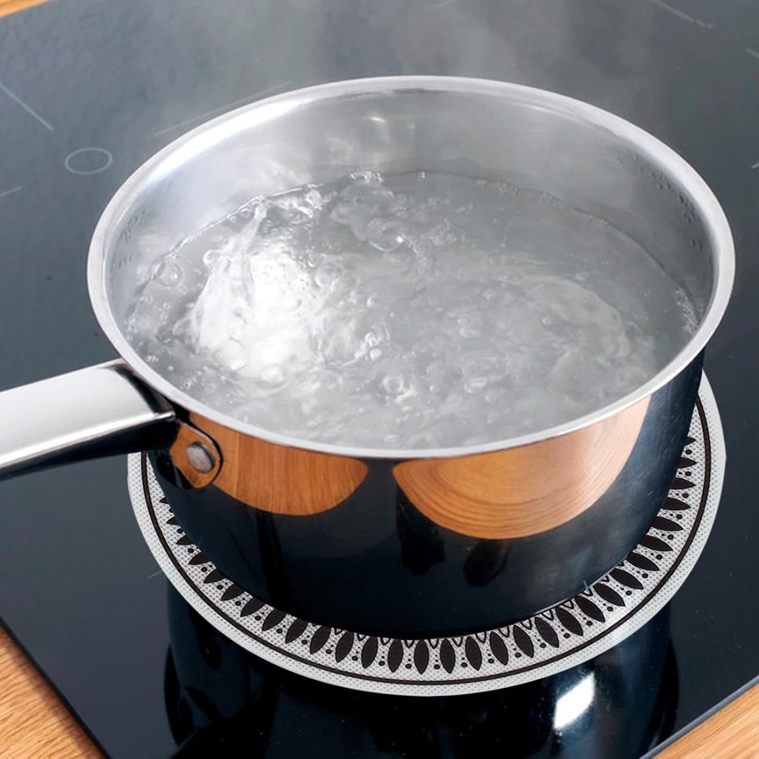 2Pcs Induction Cooktop Mat, Induction Cooktop Protector Mat, Multifunctional Silicone Mats for Cooktop Cover (24Cm) image number 3