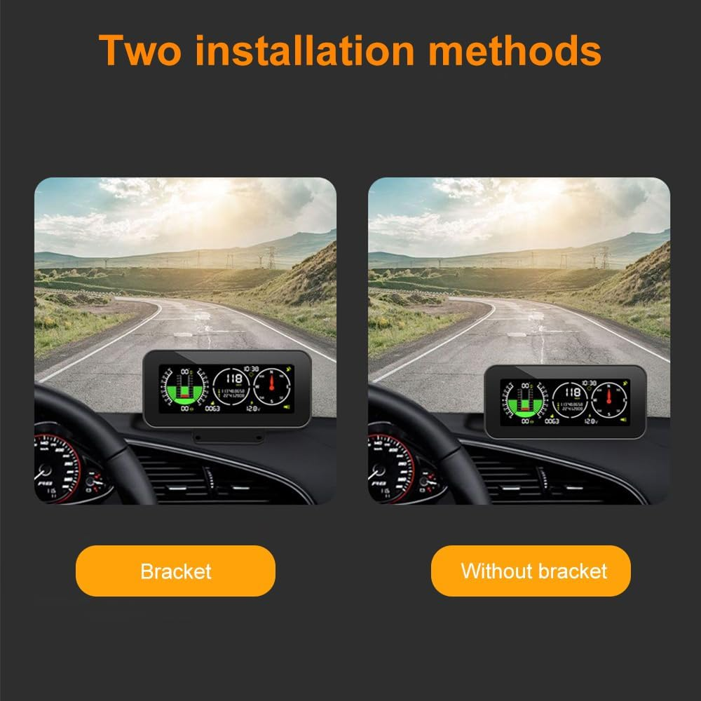 OBEST Car Head up Display,Gps Speedometer,Inclinometer for Off-Road Driving,Color High-Definition LCD Screen,Compass,Speeding Alarm,Fatigue Driving Alarm Suitable for All Car Models image number 5
