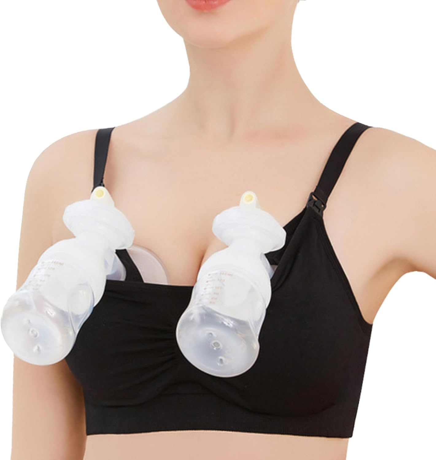 Dress Cici Nursing Bra Wireless - Light Padded Full Coverage Pumping Bras