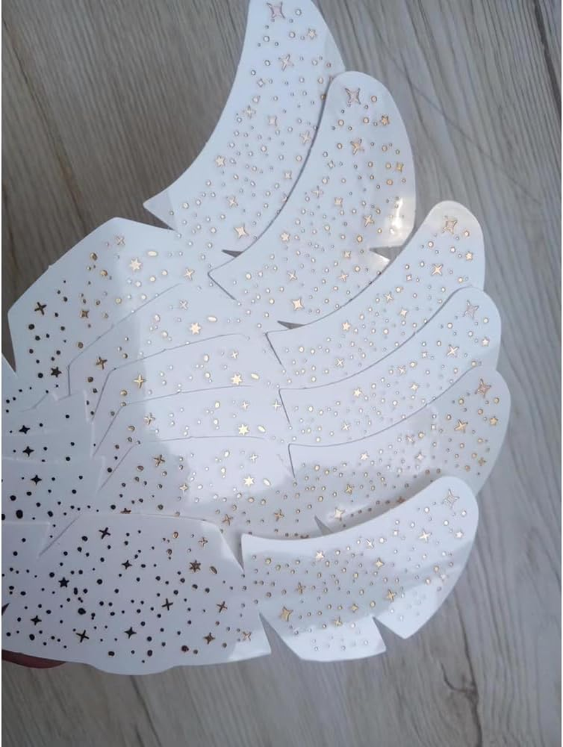 Yesallwas 6 Sheets Freckles Tattoo on the Face Freckles Tattoo Stickers Waterproof Glitter Makeup Tattoo Sticker Face Temporary Tattoos for Party Costume (Gold) image number 5