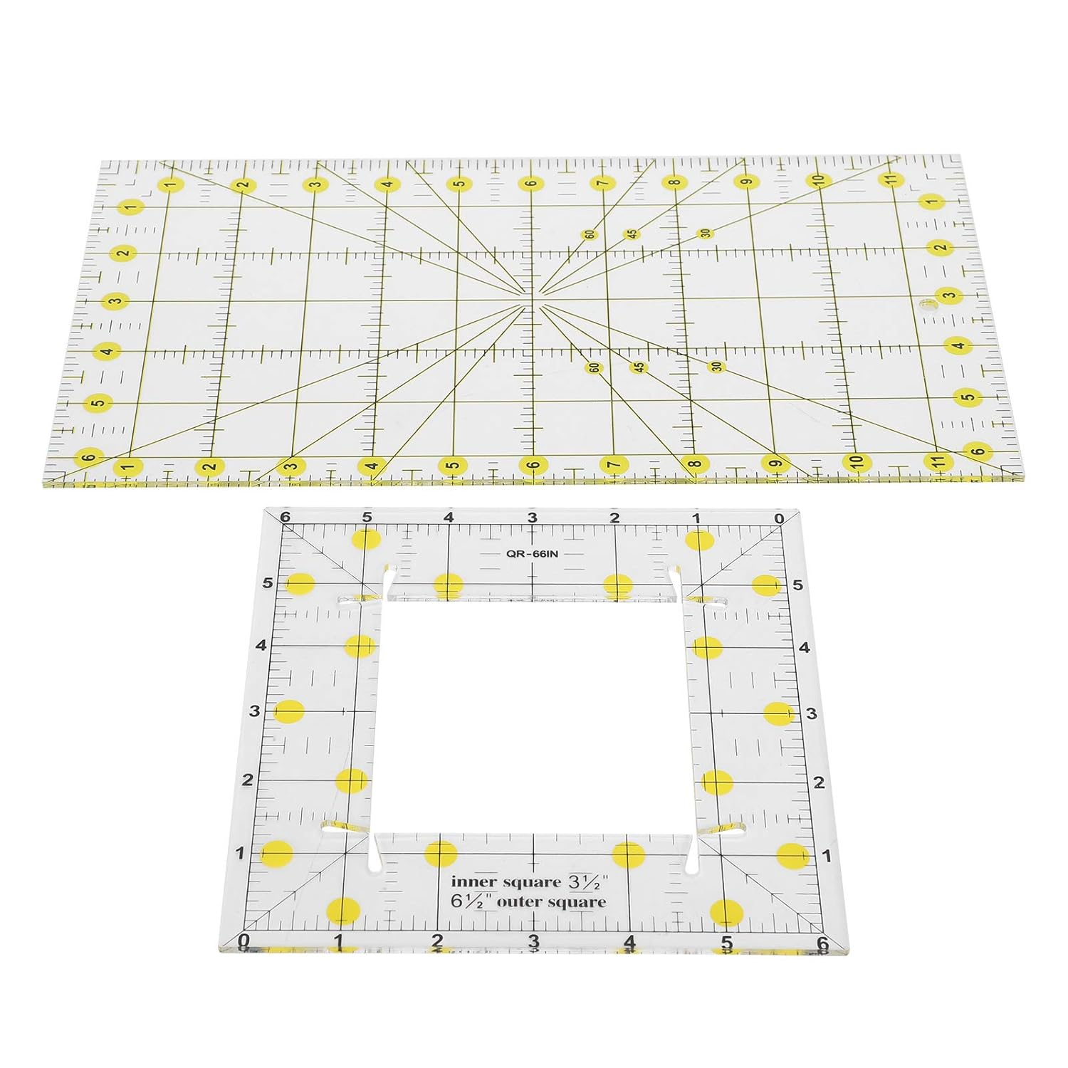 Acrylic Quilting and Sewing Ruler, Rectangular Drawing Measure Tools for Crafts and Cloth Supplies Quilting image number 2