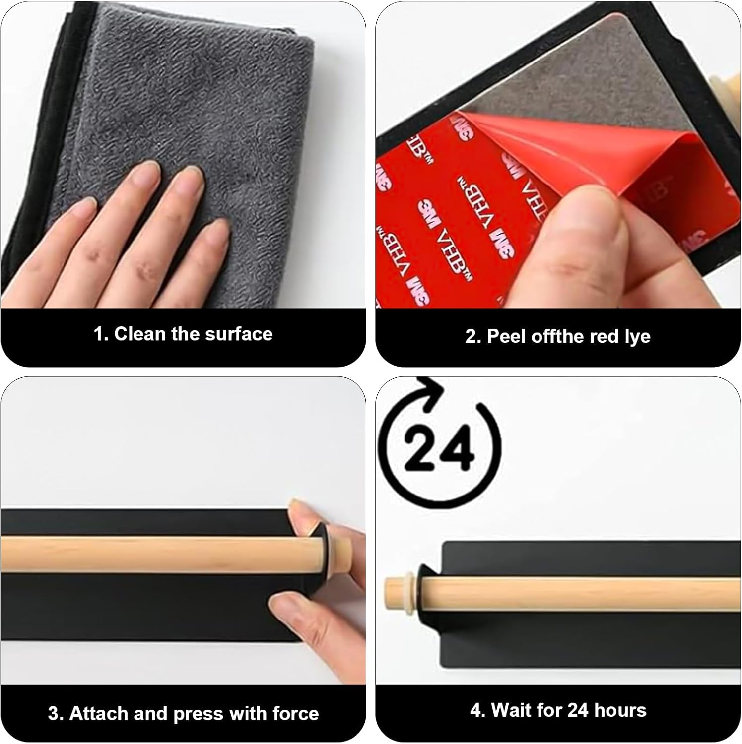 3M Double Sided Tape VHB Acrylic Foam Adhesive Tape 1.25 Inch X 2 Inch Water and High Temperature Resistant for Car Home Office (15 PCS) image number 6