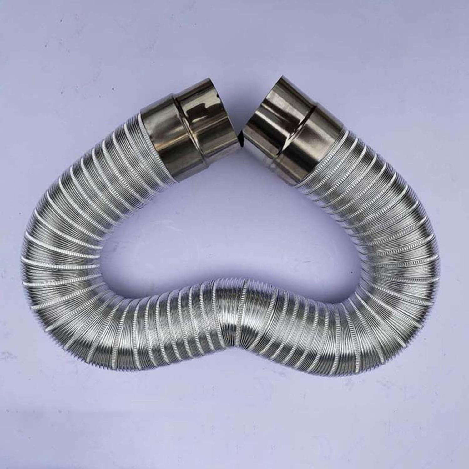 Kokiya Stove Pipe Chimney Parts Heater Exhaust Pipe Fire Place Flexible Flue Extension Tube for Outdoor Hiking Camping Winter Heater Furnace, 7Cmx2M image number 3