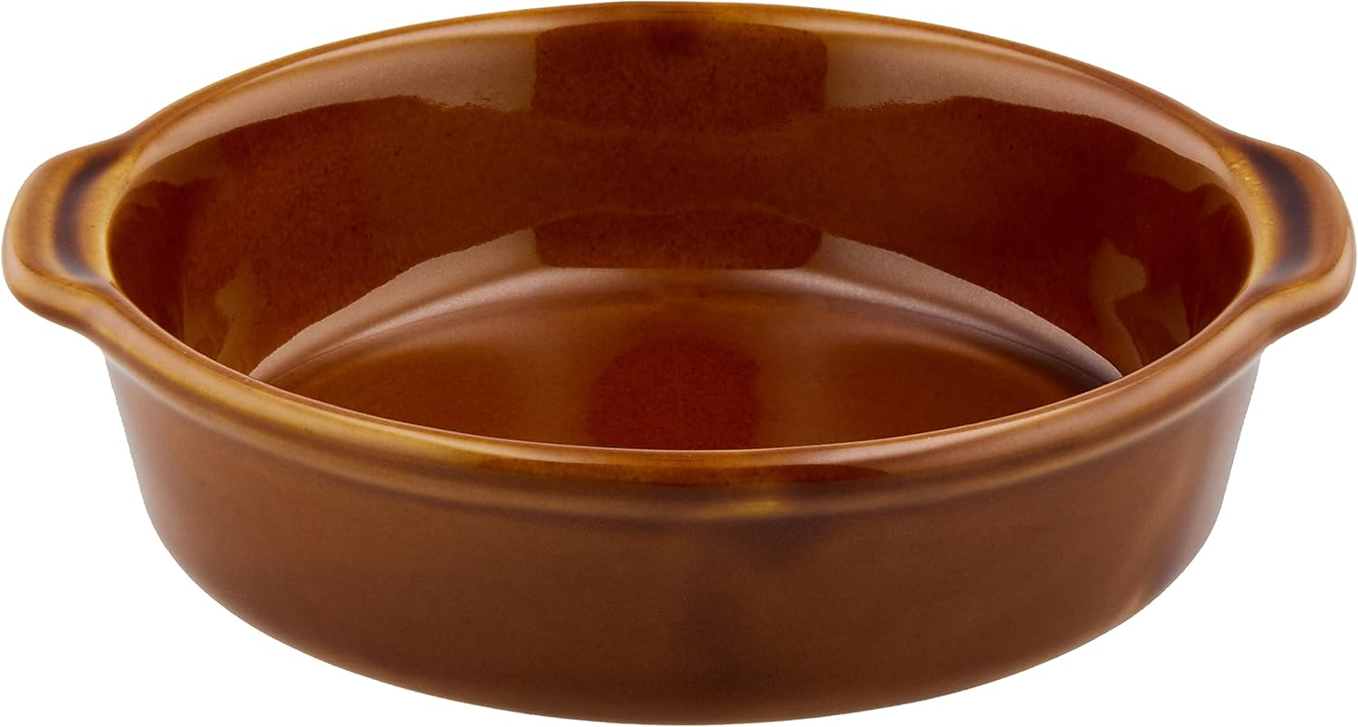 Santo Banko Ware Gratin Dish, for One Person Small, Cocotte, Diameter Approx. 5.9 Inches (15 Cm), Heat Resistant, Ceramic, Oven Safe, Microwave Safe, Dishwasher Safe, Brown, Made in Japan image number 4