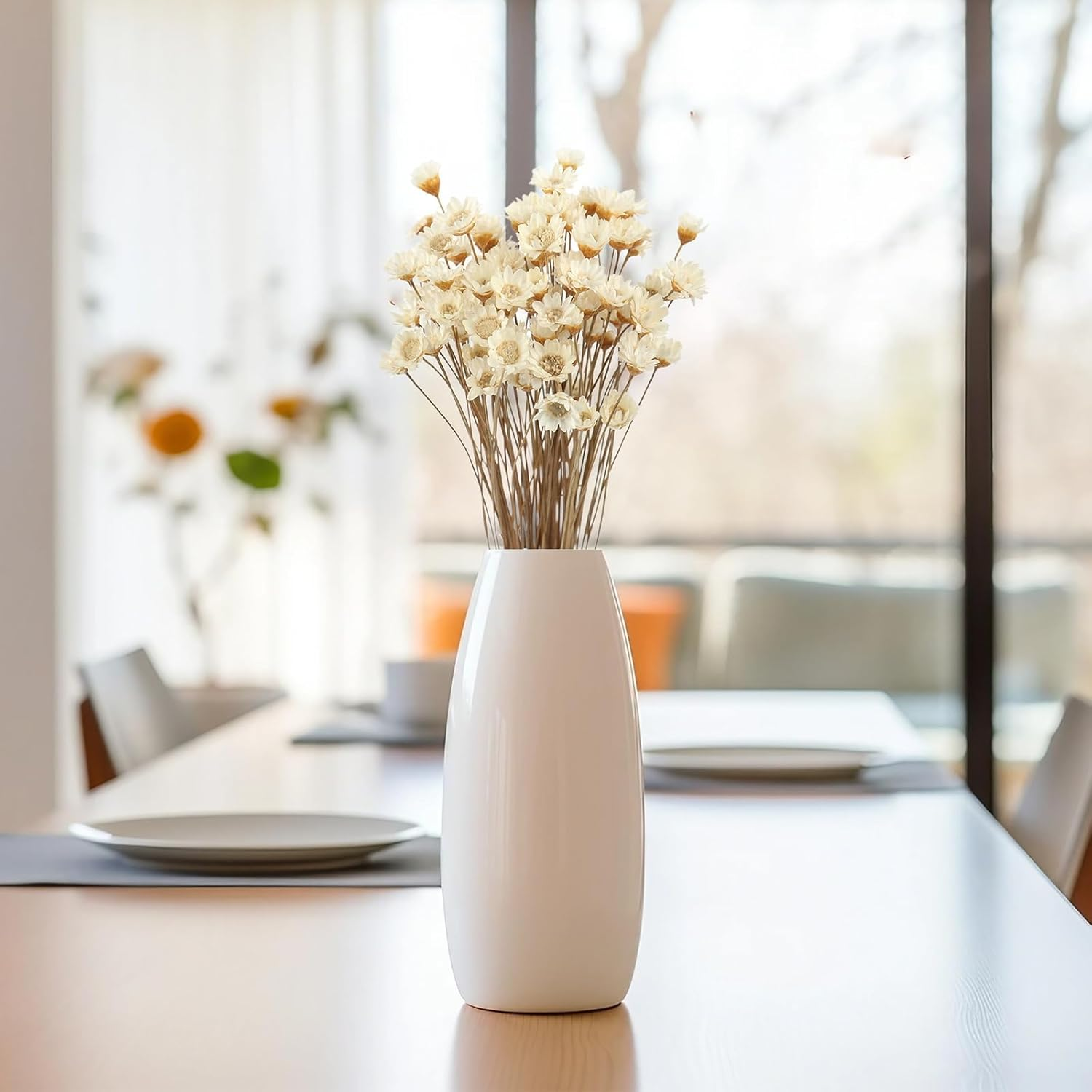 MIHUAGE Dried Flower Mini Star Brazilian Daisy Dried Natural Decorative Small Chamomile Bouquet 200 Stems for Wedding Floral Arrangements Home Decorations Valentine'S Day Gifts (Natural White) - Natural White image number 5