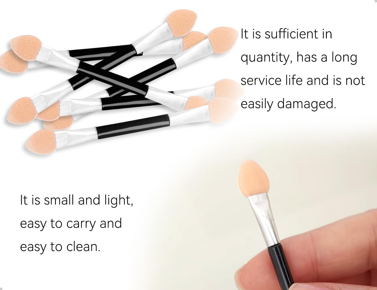 Emezddo Pack of 15 Eyeshadow Brushes, Sponge Eyeshadow Brush, Disposable Double-Sided Sponge Make-Up Applicator, Used for Parties, Weddings, Dance Events image number 2