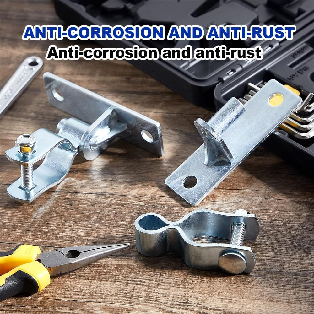 2 Pack Wall Mount Gate Hinge, Metal Hinges, Blend Functionality with a Sleek, Understated Look That Complements Most Gate Styles, for Securing Gates, Garden Doors, or Small Entryways image number 5