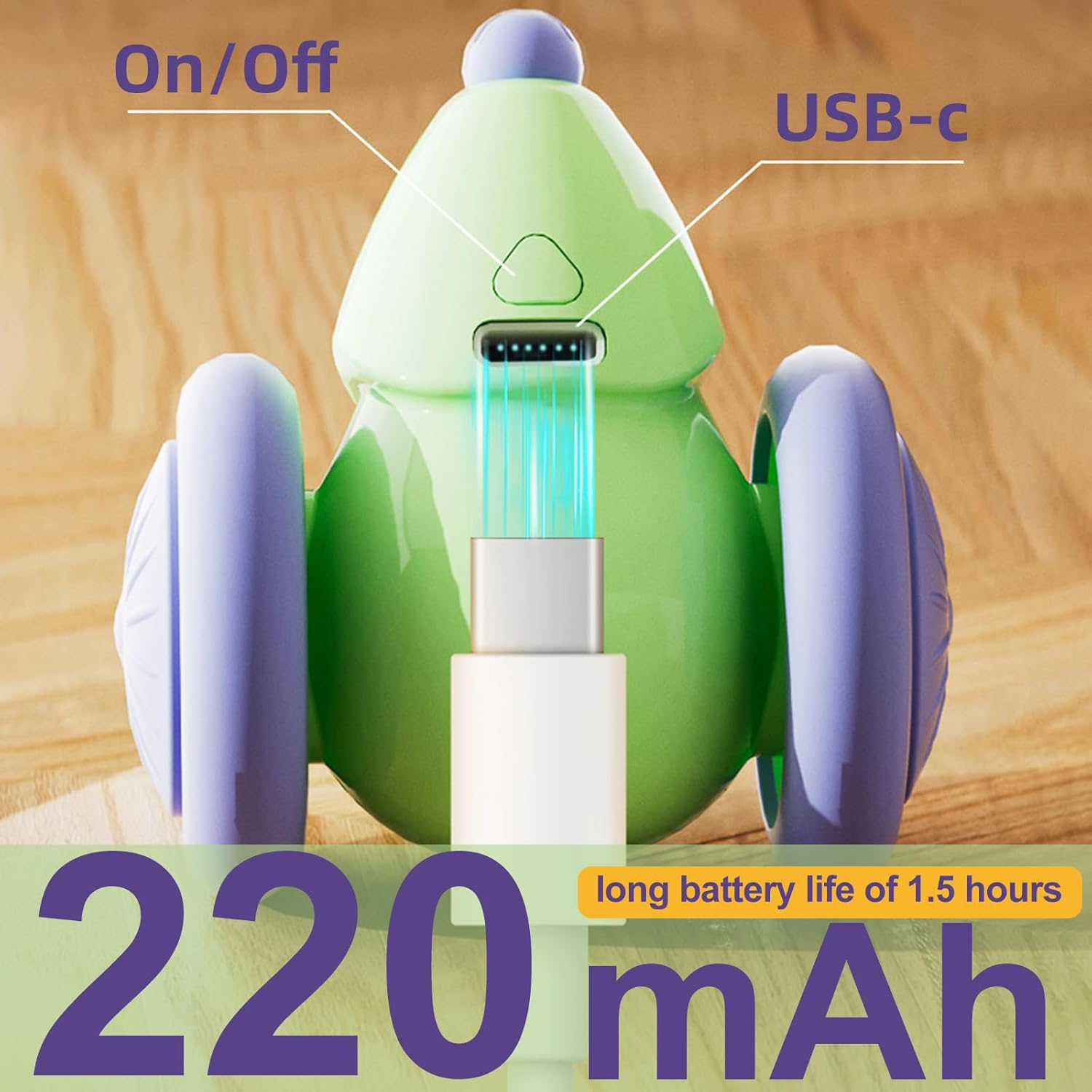 Sobirdos Smart Electric Cat Toy, Cat Toys for Indoor Cats,Interactive Mouse Toy, Kitten Toys,Interactive Cat Toy, Automatic Cat Toy,Silent Cat Toy with LED Lights,Auto On/Off,Usb Rechargeable(Green)