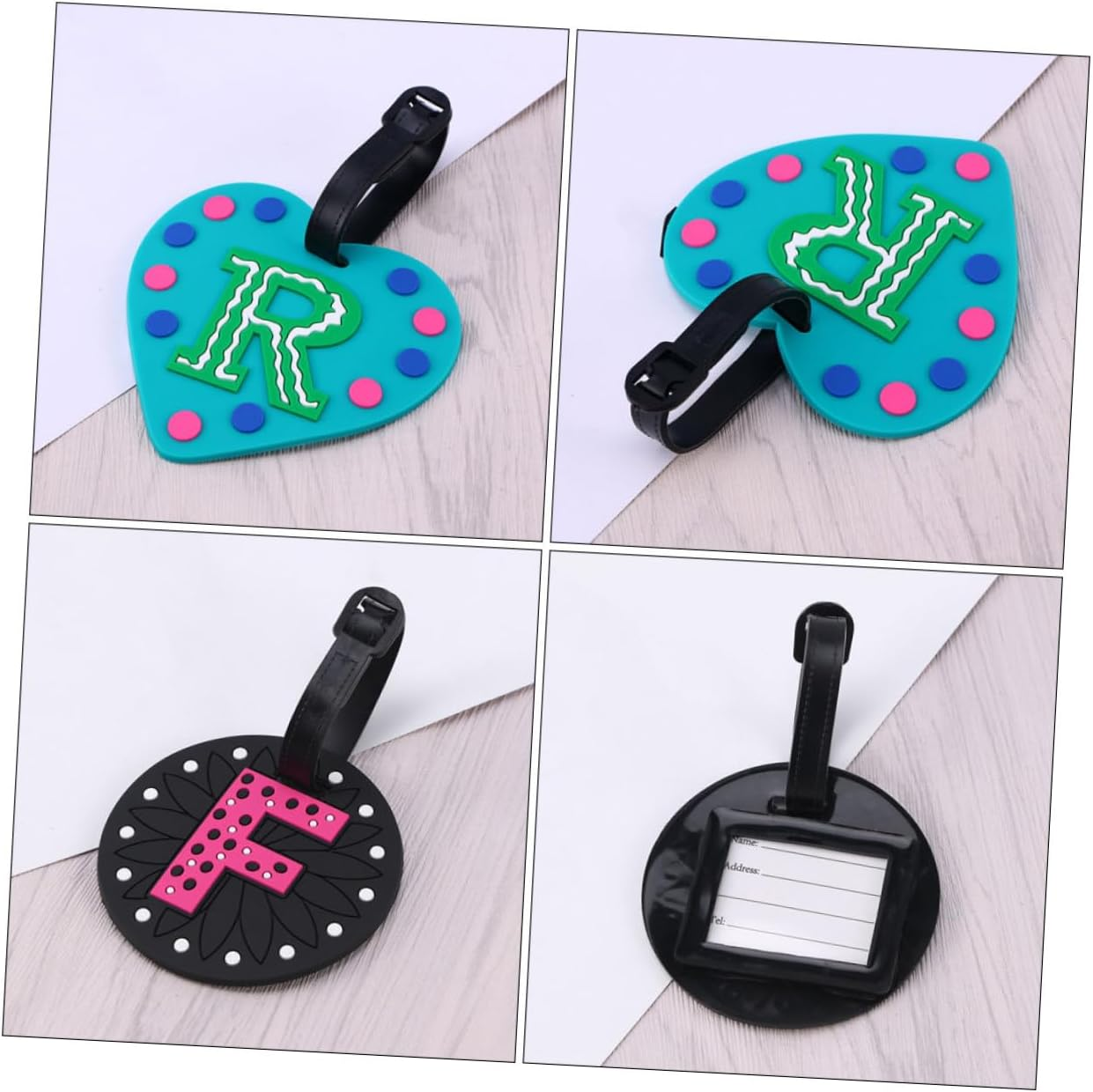 VERDANVERSE 2Pcs Luggage Tag for Suitcases Travel Gear Bag Tags Letter Cruise Luggage image number 5