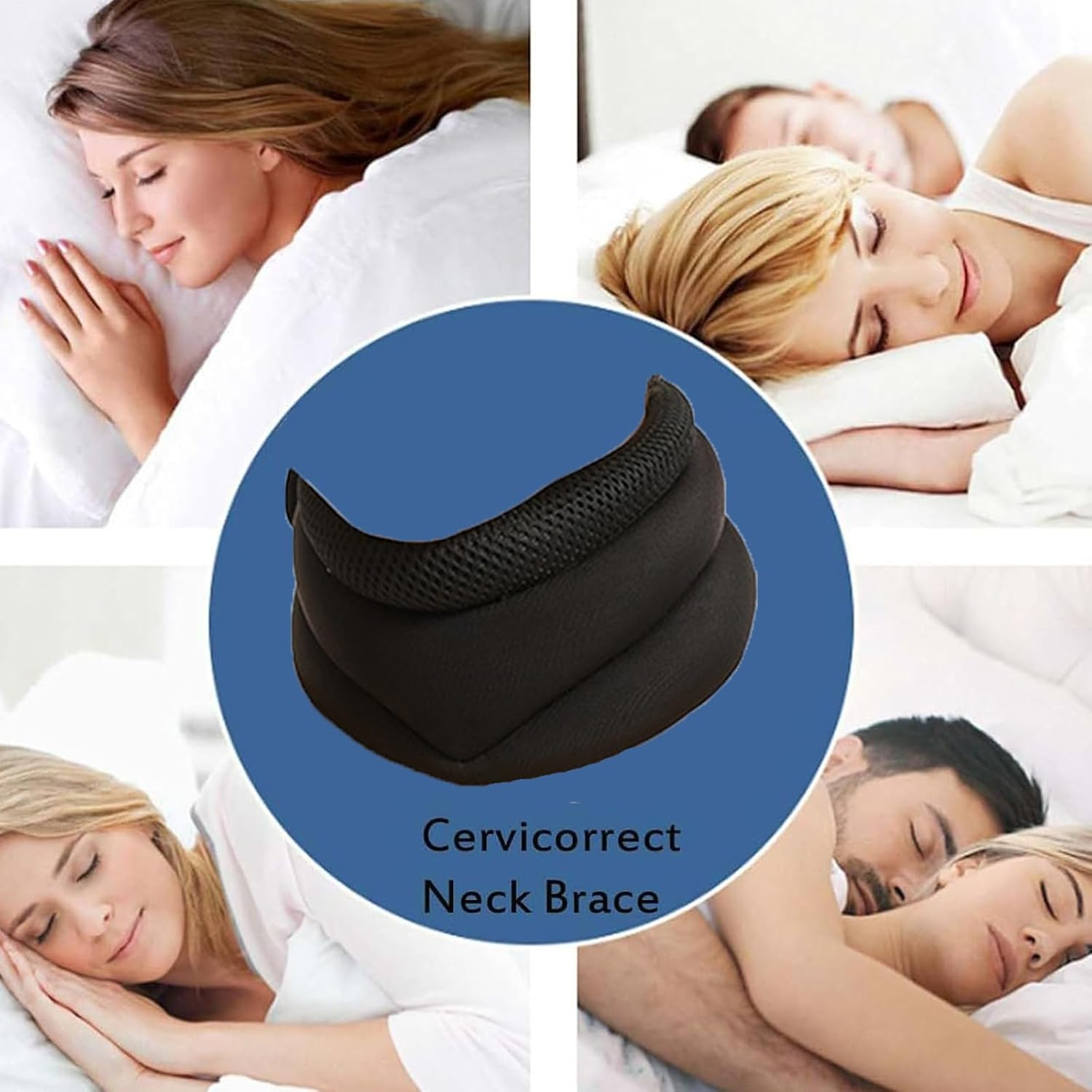 Neck Brace,Soft Foam Neck Collar for Sleep,Neck Pain Relief and Support, Relieves Pressure in Spine for Women Men (Large,42Cm) image number 3