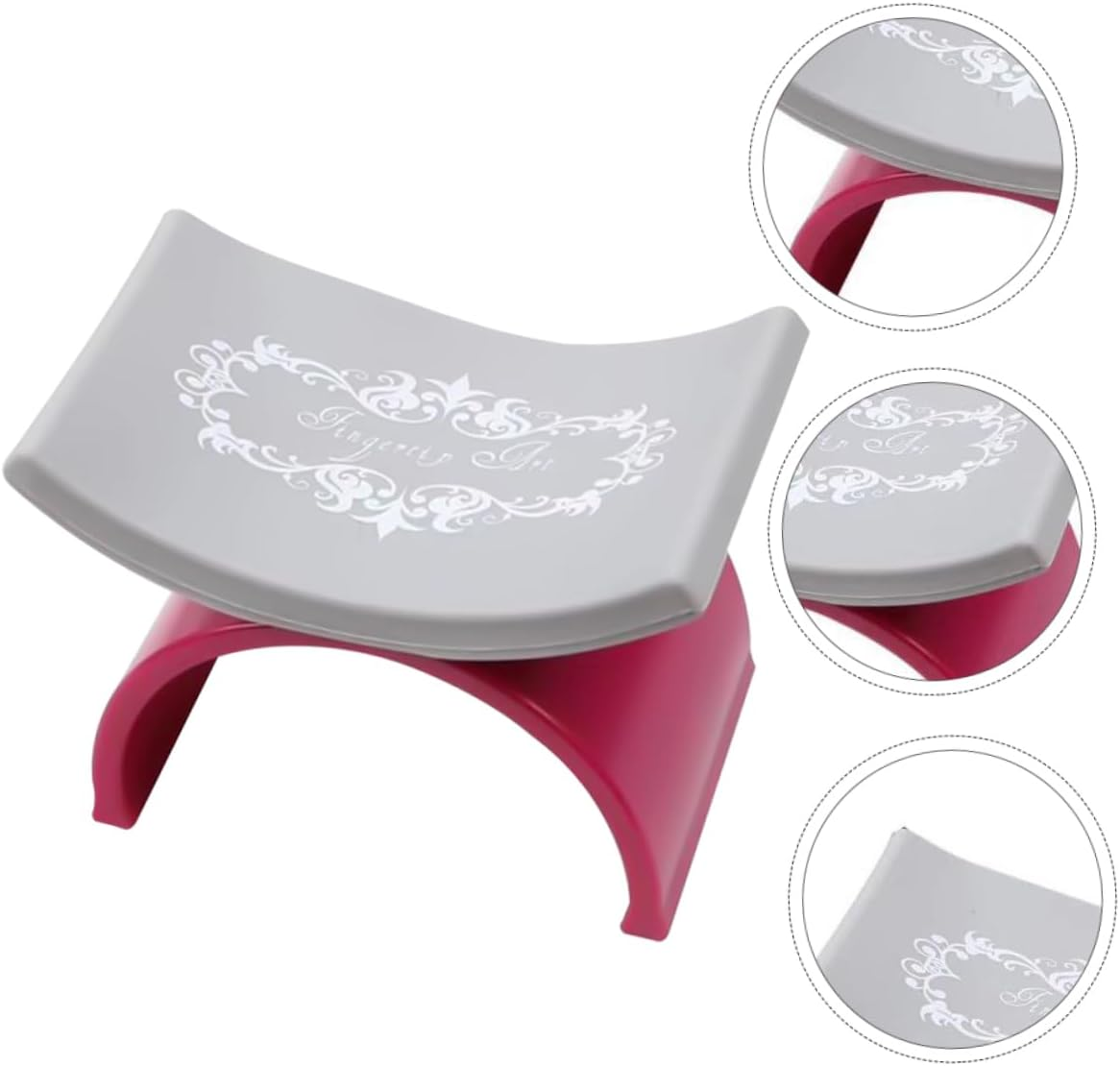 DONFAMDS Portable Silicone Manicure Hand Pillow U Shape Nail Rest Cushion Soft Removable Hand Support for Nail Techs and Salon Use image number 5