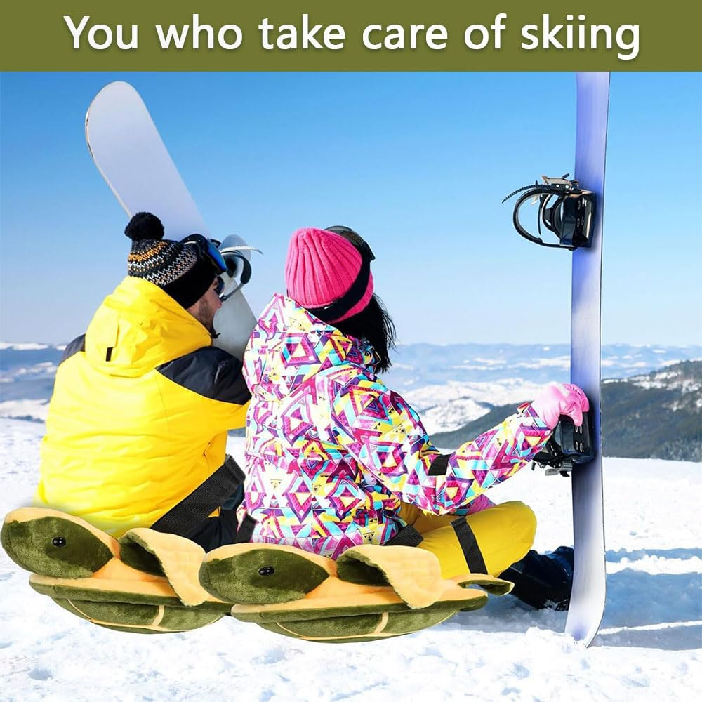 Turtle Butt Pad for Snowboarding, Skiing, Skating &ndash; Cute Tortoise Hip Protector Cushion, Padded Protective Gear for Kids & Adults (Green) image number 4