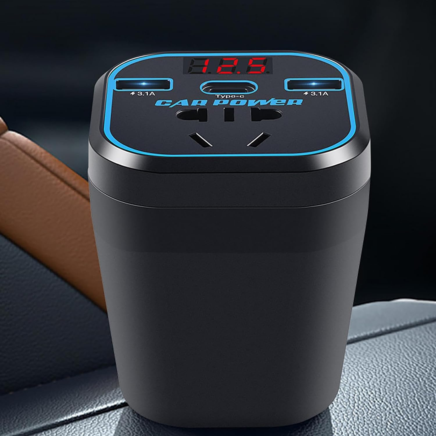 Car Charger Inverter | DC to AC Converter for Car,Car Inverter 12V24V DC to 220V AC Converter Vehicle Adapter Plug Outlet with 3.1A Dual USB Car Charger for Laptop Computer Borato image number 3