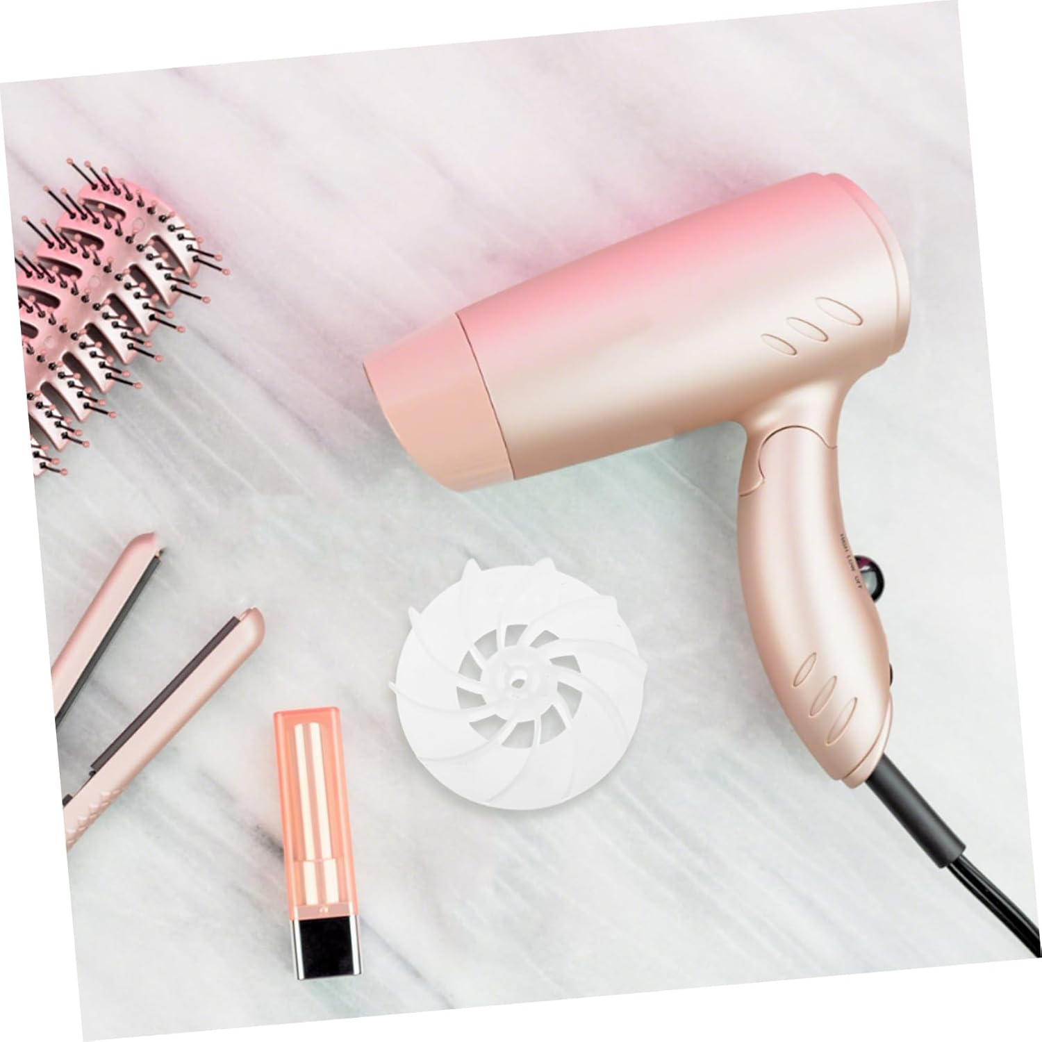 PENIKOKO 2Pcs Hair Dryer Diffuser Attachment Nozzle Motor Fan Replacement Blade for Dryer Blowdryer Air Duct Parts image number 2