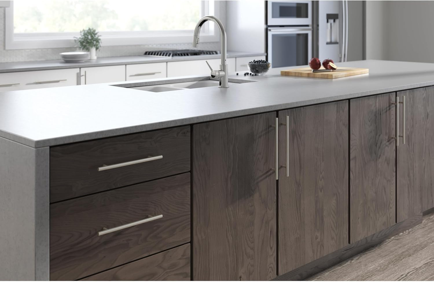 10 Pack Brushed Nickel Cabinet Pulls, Kitchen Cabinet Handles, 3.8 Inch Handles Stainless Steel Cabinet Hardware for Kitchen and Bathroom Cabinets, 5.9 Inch Overall Drawer Pull Knobs image number 5