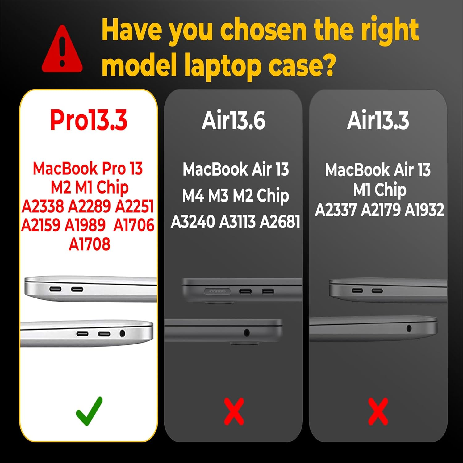 Eoocoo Compatible with Macbook Pro 13 Inch Case M2 2025 2024-2016 Release M1 A2338 A2289 A2251 A2159 A1989 A1706 A1708 Protective Hard Case with Keyboard Cover, Screen Protector - Crystal Clear