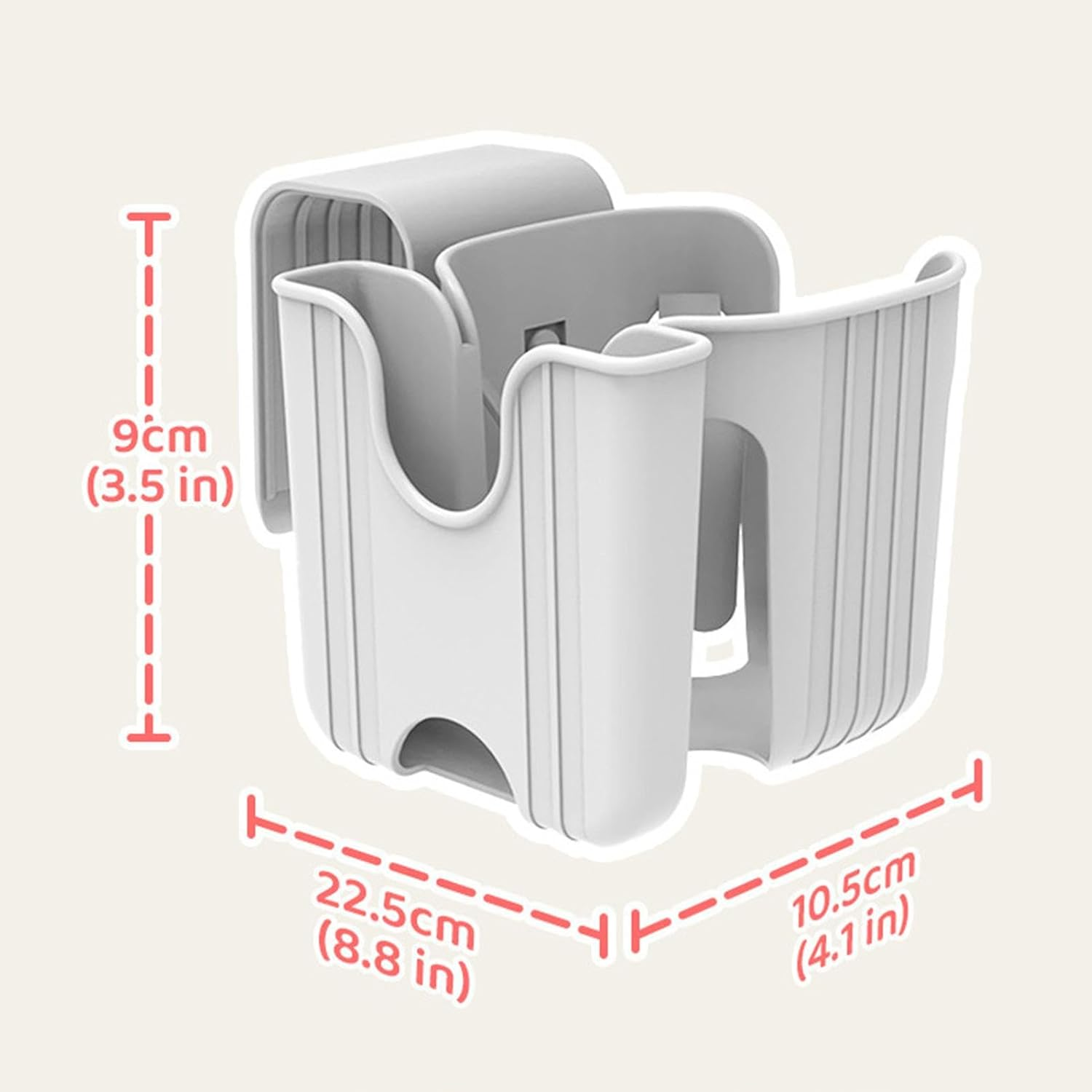 Car Seat Cup Holder - Child Car Seat Cup Organizer Holder, Adjustable Base Auto Storage Tool | Baby Stroller Cup Holer Wheelchair Cup Holder, Multi-Functional Cup Holder for Car Seat Rack Accessories image number 5